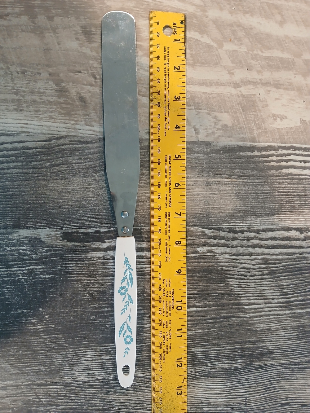 VTG Corning Ware Blue Cornflower Stainless Steel Icing Spreader Utensil Japan
